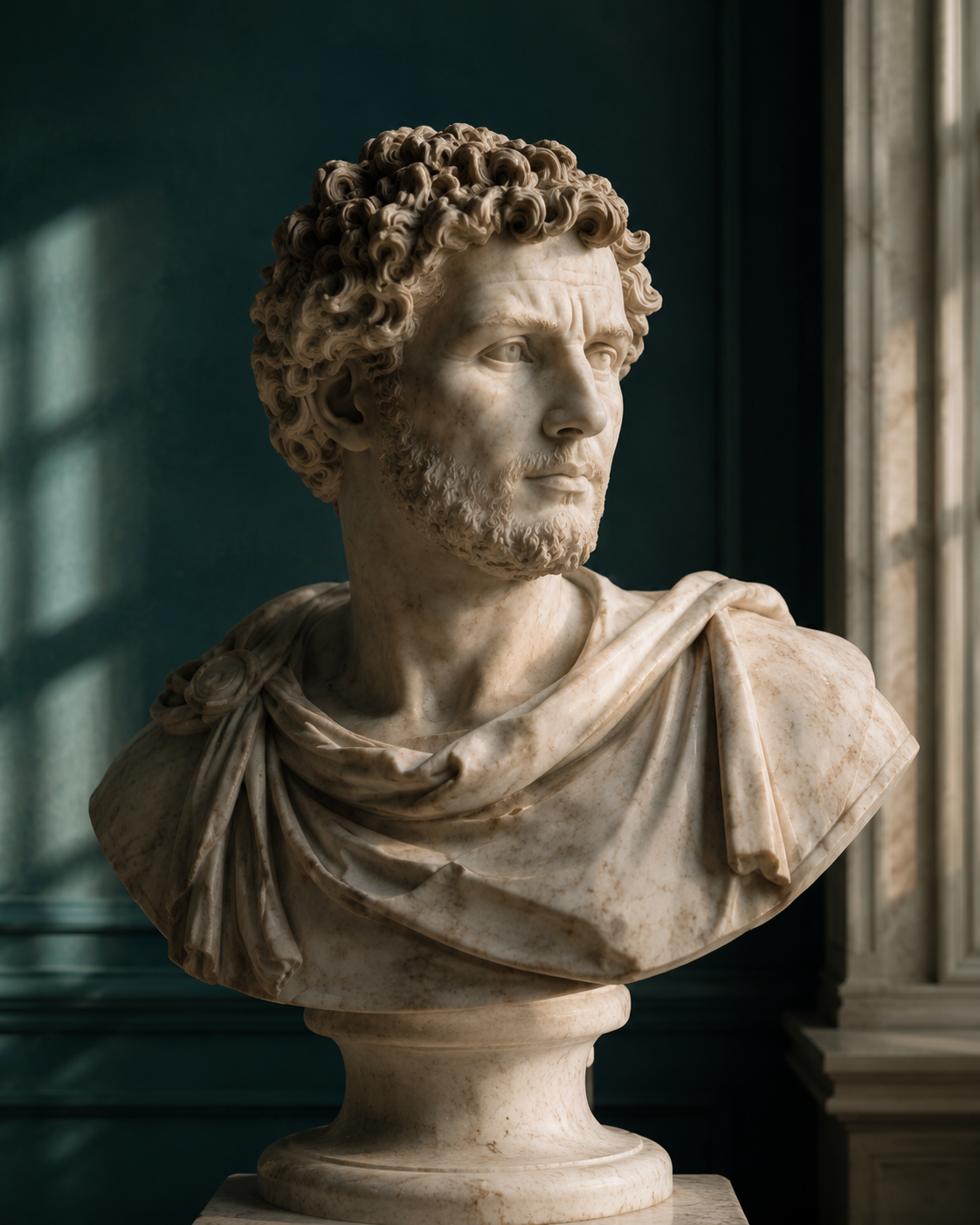 Marmeren buste van Marcus Aurelius bij een artikel over vrijwillige verlenging van de loondoorbetaling
